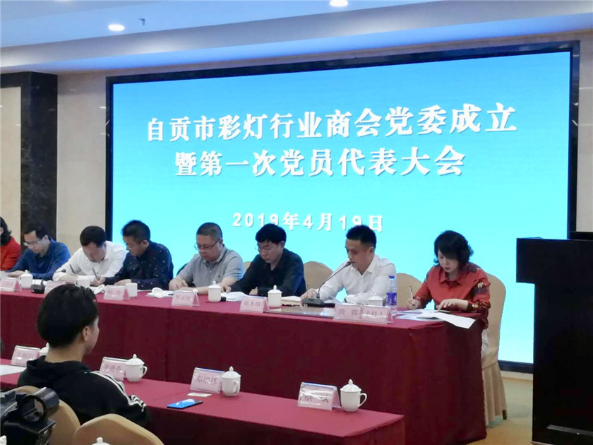 自贡市彩灯商会成立党委︱党委书记粟本钢作为代表发言